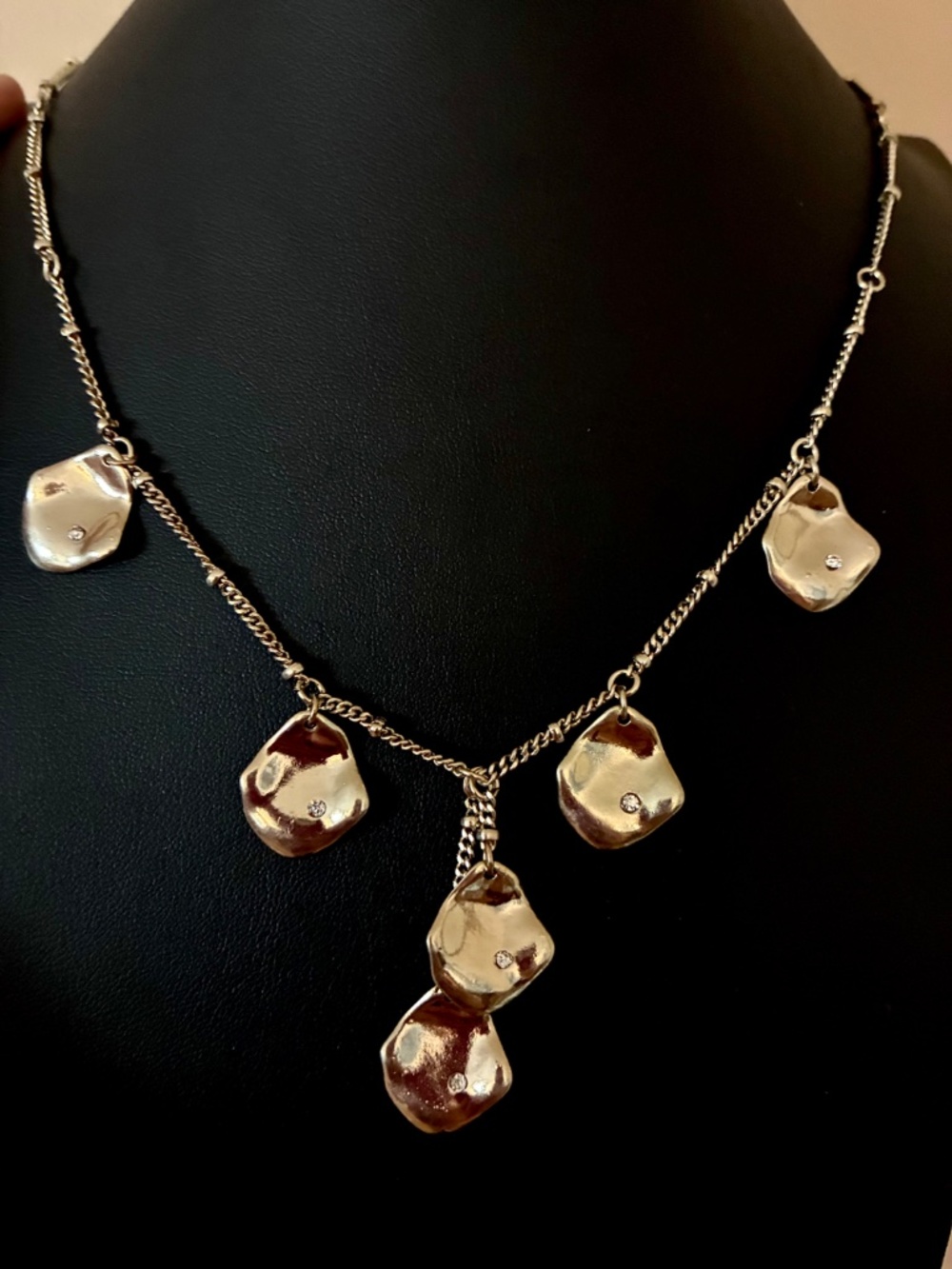 Duo of Unique Gold Tone Necklaces - Picture 2 of 3